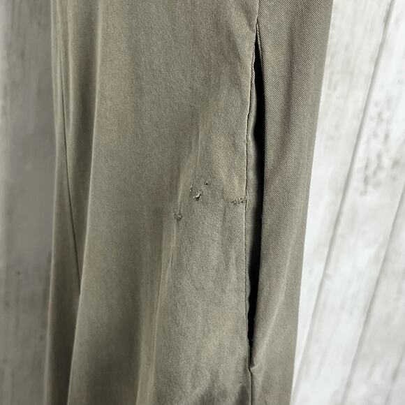 Tahari Green Sleeveless Collared Full Button Down Lightweight Pockets Maxi Dress - Picture 3 of 6